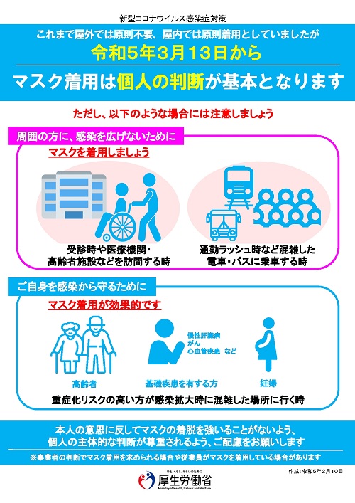 厚労省チラシ「マスクの着用について」